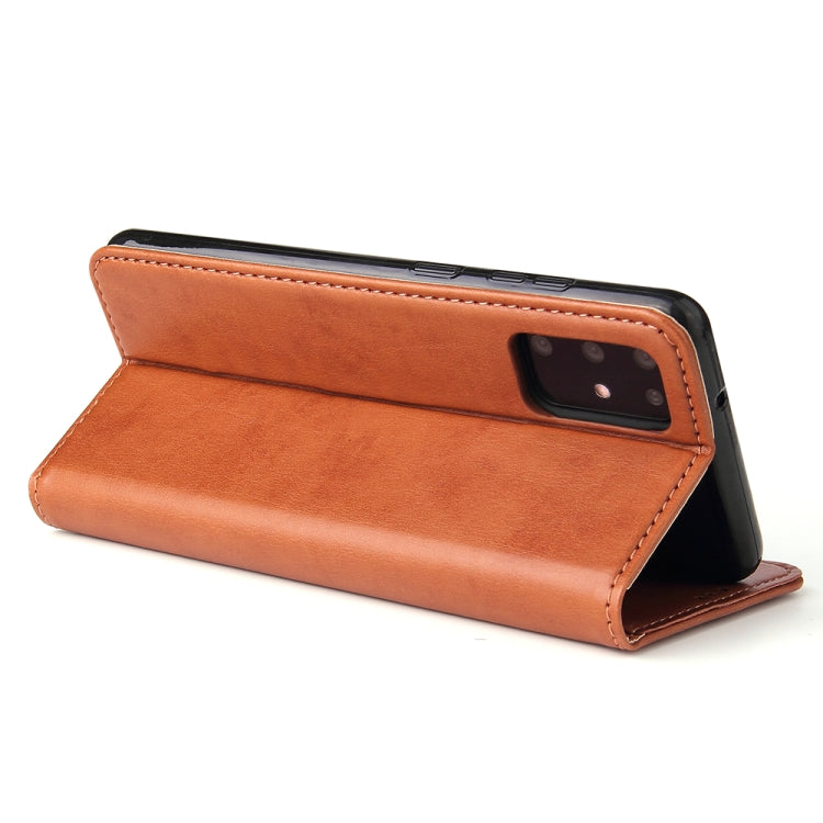 For Galaxy S20+ Fierre Shann PU Genuine Leather Texture Horizontal Flip Leather Case with Holder & Card Slots & Wallet