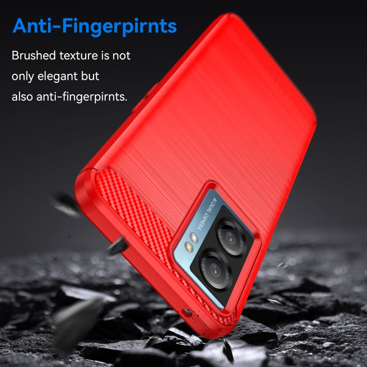 For OnePlus Nord N20 SE Brushed Texture Carbon Fiber Shockproof TPU Phone Case