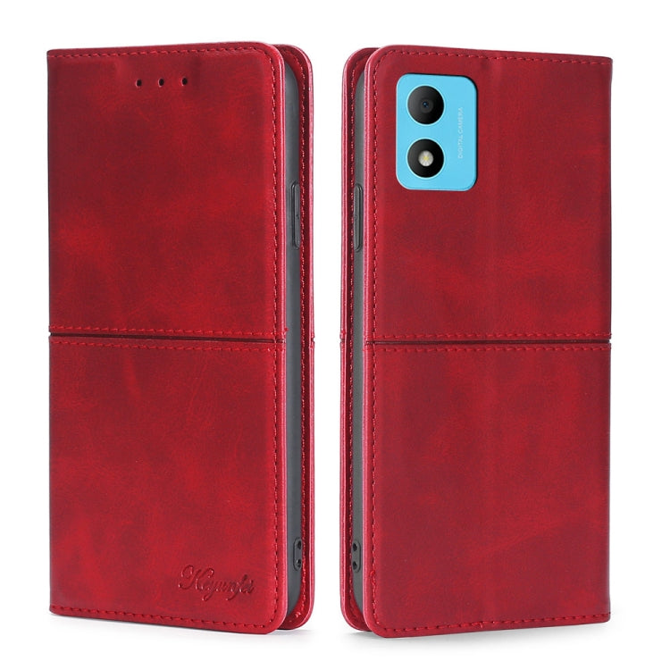 For TCL 305i Cow Texture Magnetic Horizontal Flip Leather Phone Case