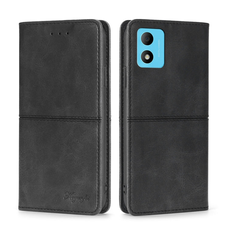 For TCL 305i Cow Texture Magnetic Horizontal Flip Leather Phone Case