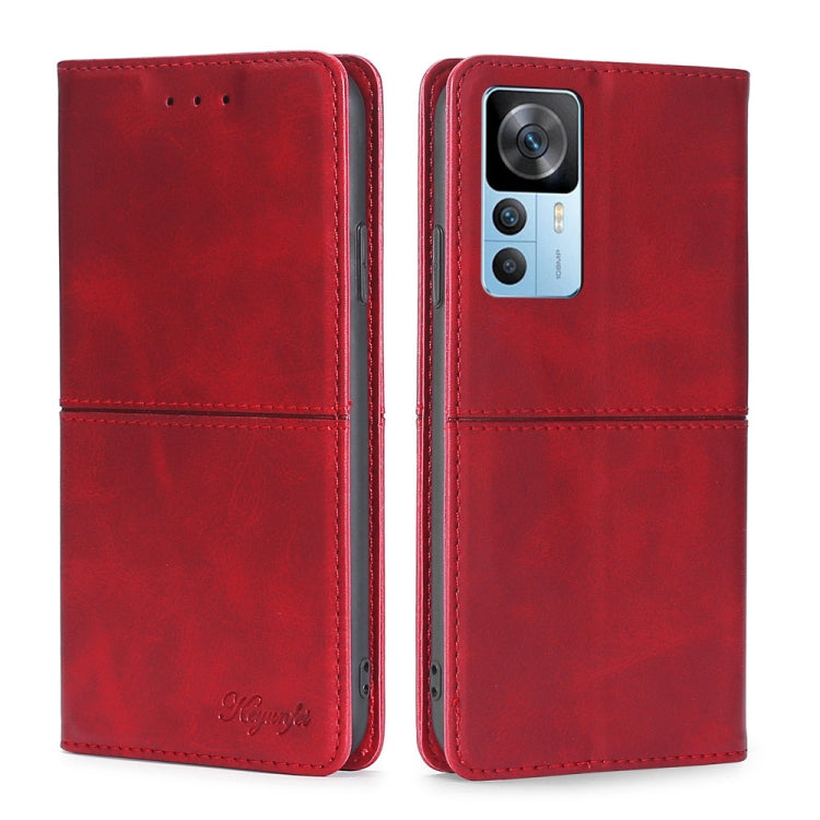 For Xiaomi Redmi K50 Ultra/Xiaomi 12T/Xiaomi 12T Pro Cow Texture Magnetic Horizontal Flip Leather Phone Case