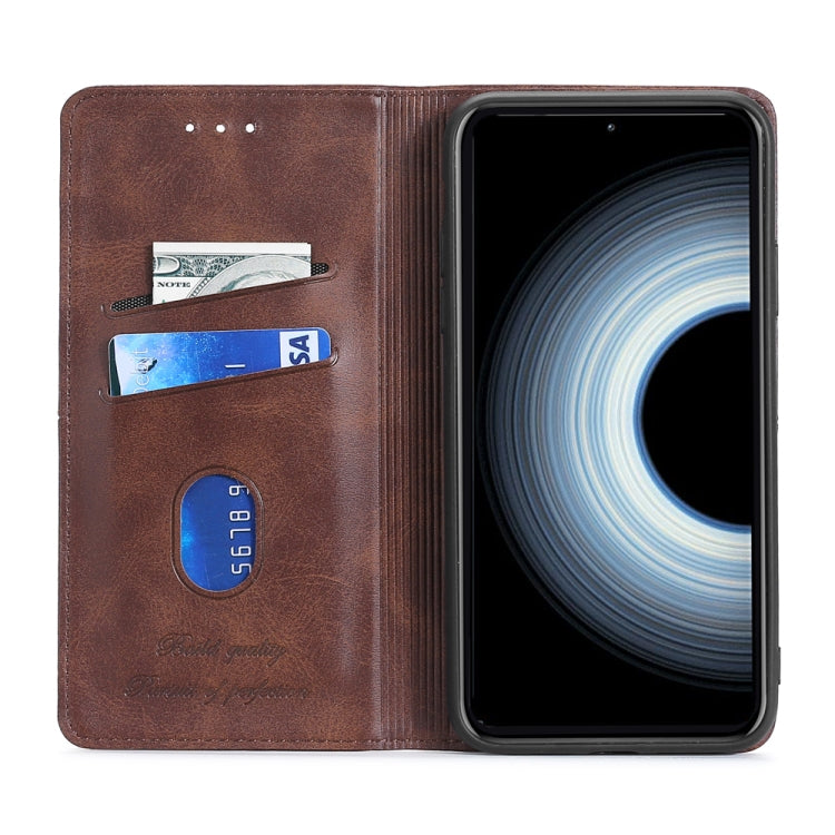 For Asus Zenfone 9 Cow Texture Magnetic Horizontal Flip Leather Phone Case