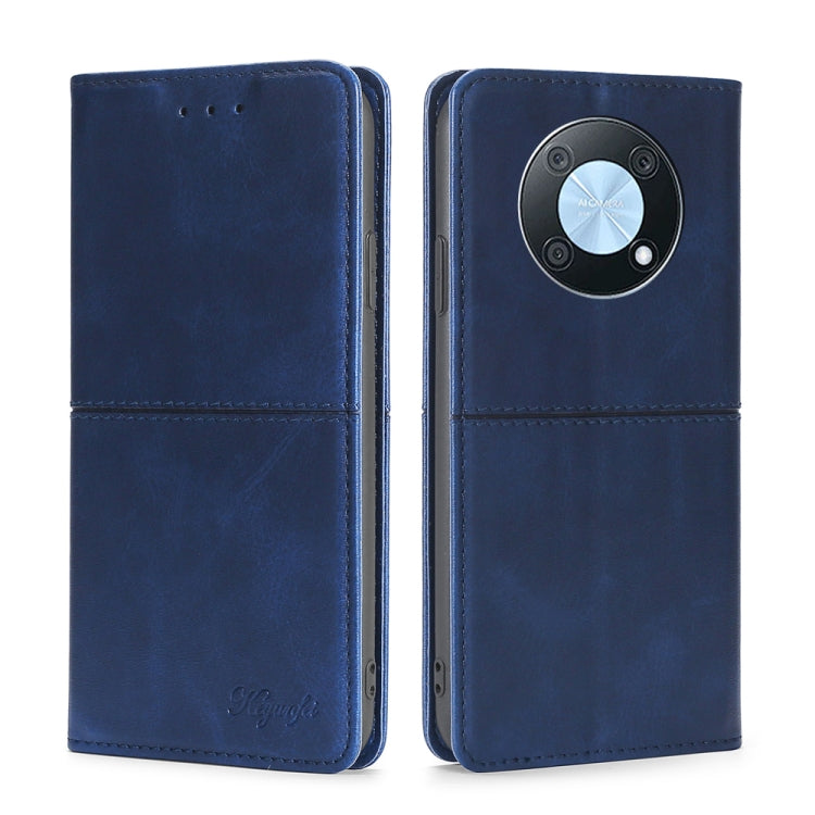 For Huawei nova Y90 4G Cow Texture Magnetic Horizontal Flip Leather Phone Case