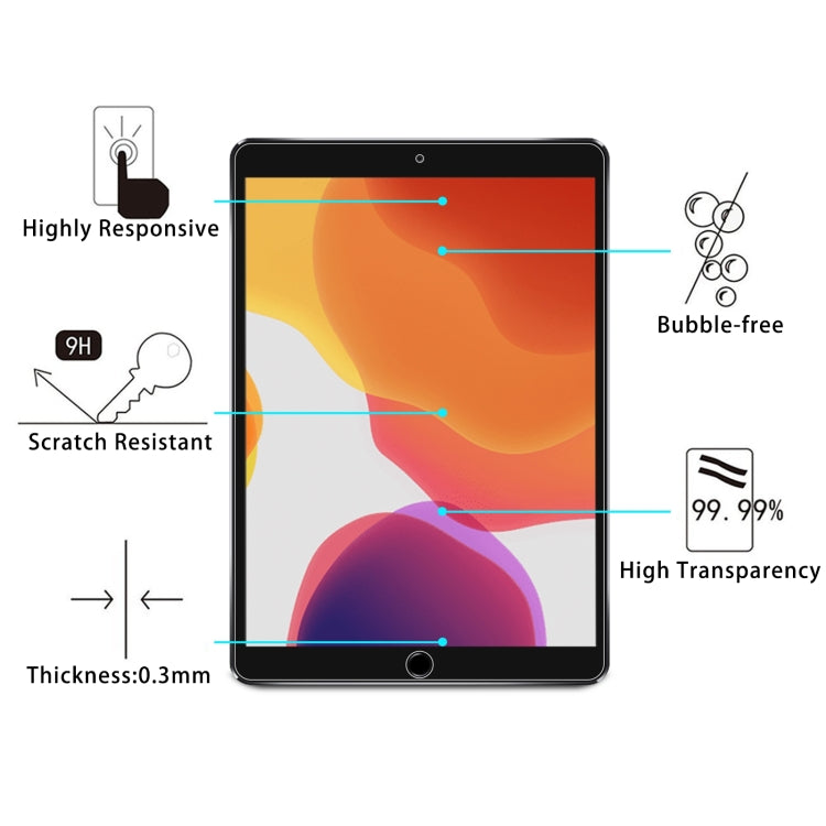 9H 0.3mm Explosion-proof Tempered Glass Film For iPad 10.2 2022