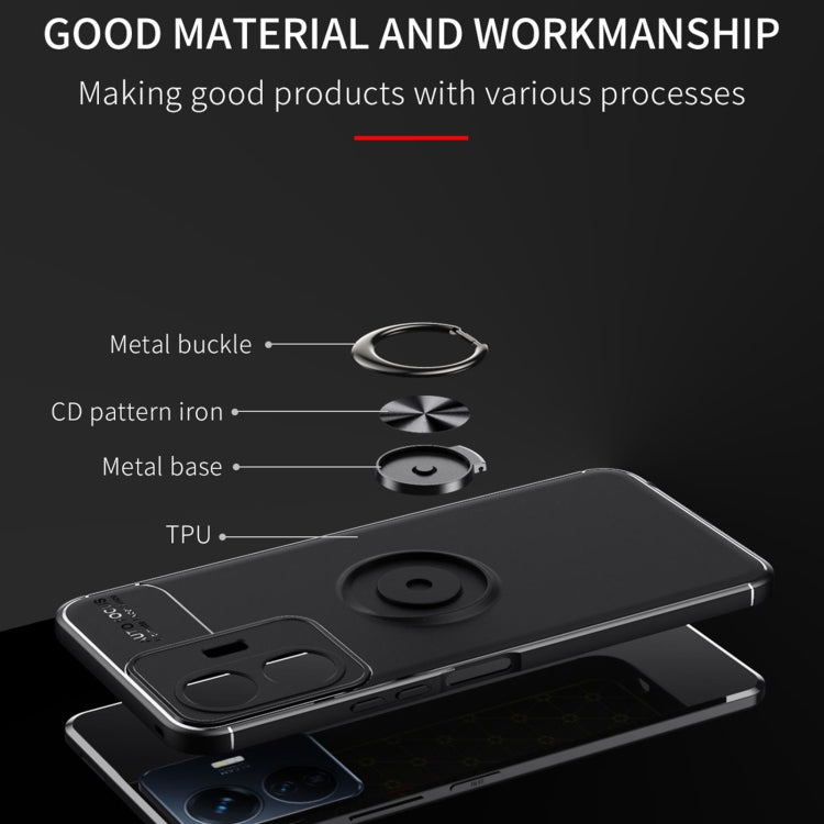 For vivo iQOO/Y77e Metal Ring Holder TPU Phone Case