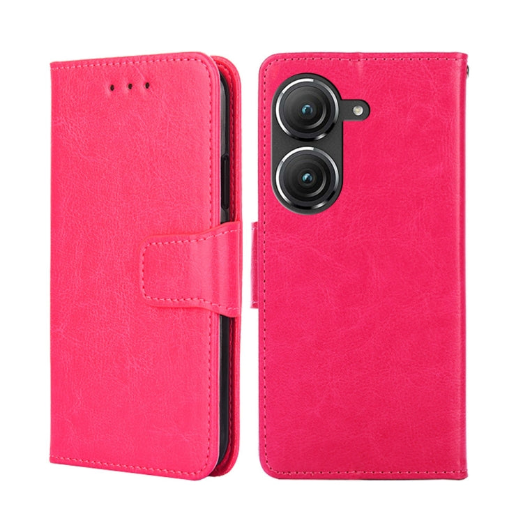 For Asus Zenfone 9 Crystal Texture Horizontal Flip Leather Phone Case