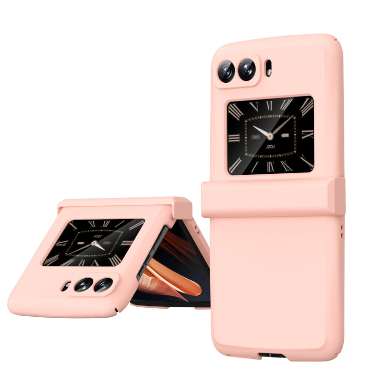 For Motorola Moto Razr 2022 Skin Feel Macaron Three-piece Set Hinge Phone Case