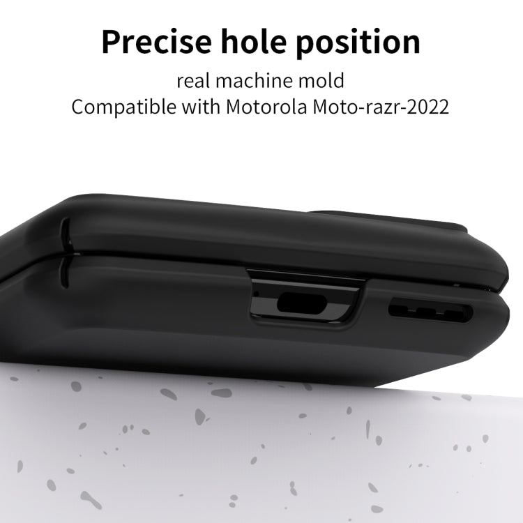 For Motorola Moto Razr 2022 Skin Feel Macaron Three-piece Set Hinge Phone Case