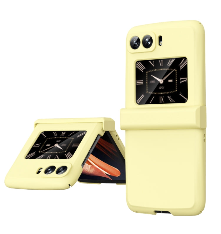 For Motorola Moto Razr 2022 Skin Feel Macaron Three-piece Set Hinge Phone Case