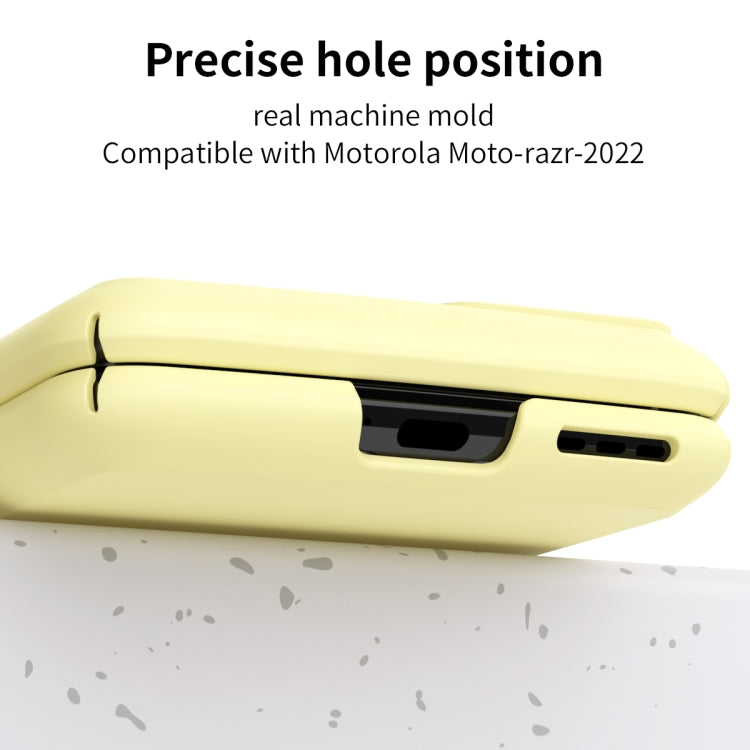 For Motorola Moto Razr 2022 Skin Feel Macaron Three-piece Set Hinge Phone Case