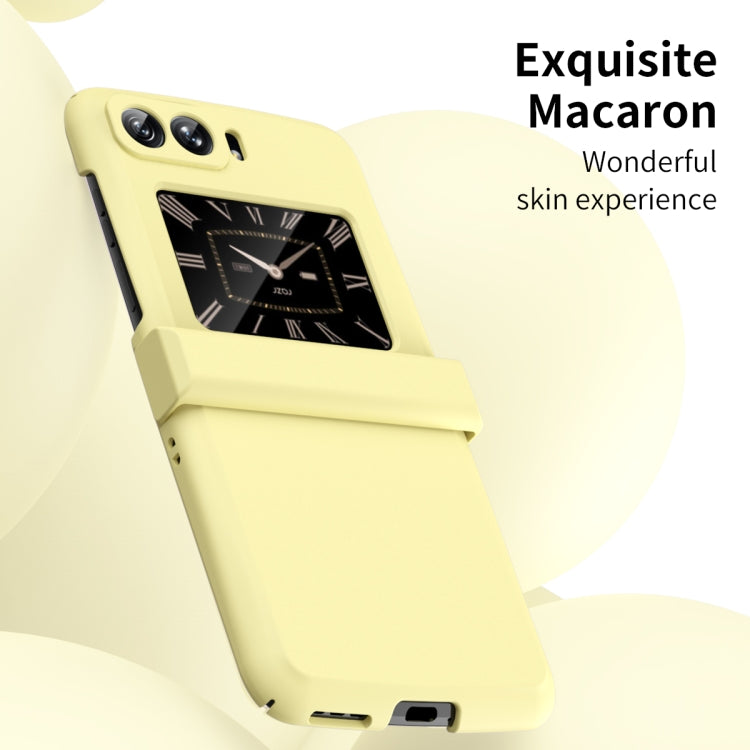 For Motorola Moto Razr 2022 Skin Feel Macaron Three-piece Set Hinge Phone Case