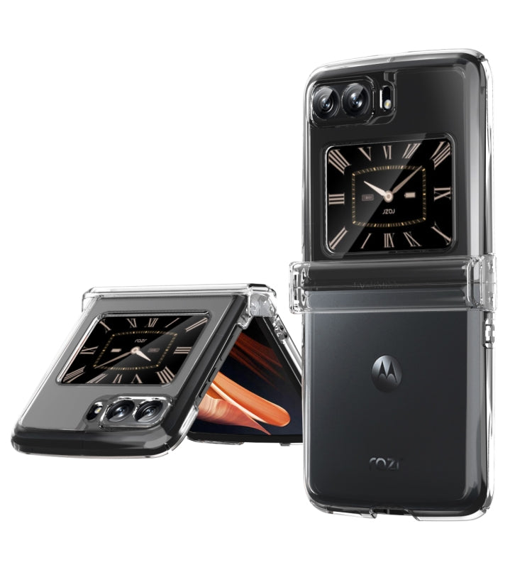 For Motorola Moto Razr 2022 Skin Feel Macaron Three-piece Set Hinge Phone Case