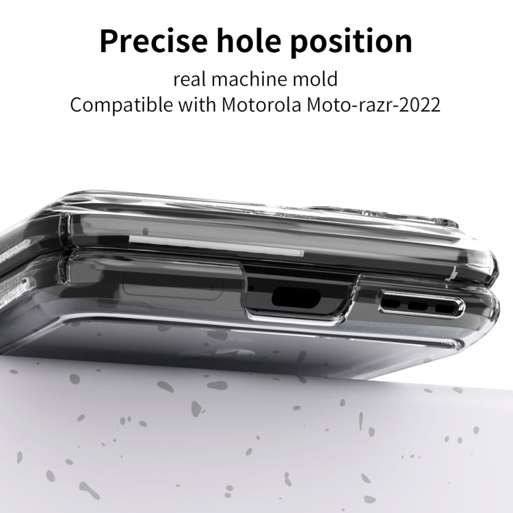 For Motorola Moto Razr 2022 Skin Feel Macaron Three-piece Set Hinge Phone Case