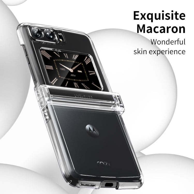 For Motorola Moto Razr 2022 Skin Feel Macaron Three-piece Set Hinge Phone Case
