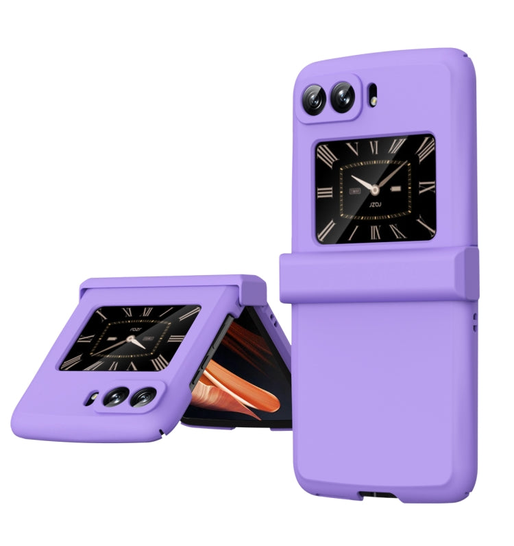 For Motorola Moto Razr 2022 Skin Feel Macaron Three-piece Set Hinge Phone Case