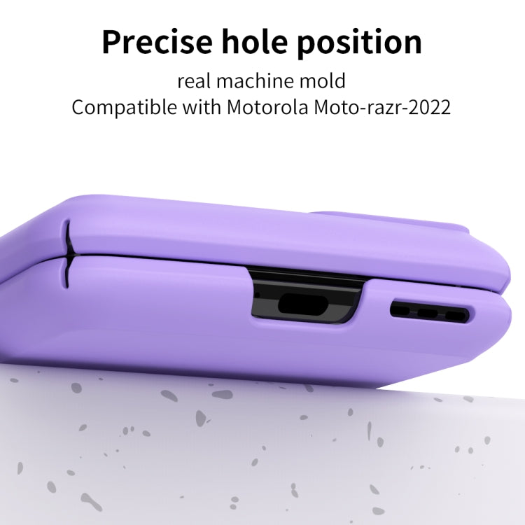 For Motorola Moto Razr 2022 Skin Feel Macaron Three-piece Set Hinge Phone Case