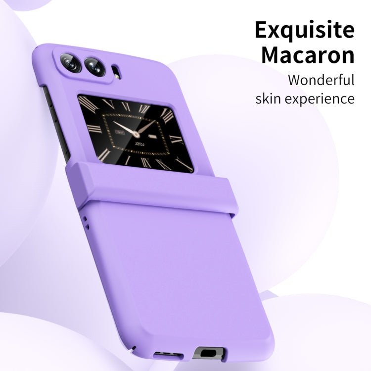 For Motorola Moto Razr 2022 Skin Feel Macaron Three-piece Set Hinge Phone Case