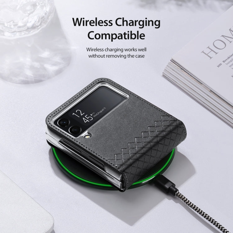For Samsung Galaxy Z Flip4 DUX DUCIS Bril Series PU + TPU Phone Case