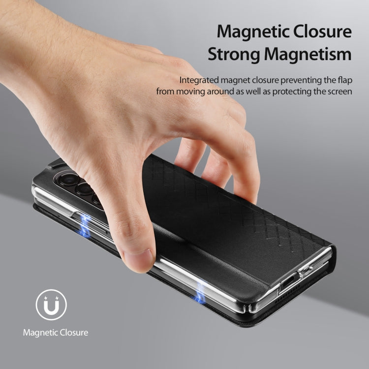 For Samsung Galaxy Z Fold3 5G DUX DUCIS Bril Series PU + TPU Phone Case(Black)
