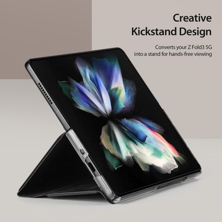 For Samsung Galaxy Z Fold3 5G DUX DUCIS Bril Series PU + TPU Phone Case(Black)
