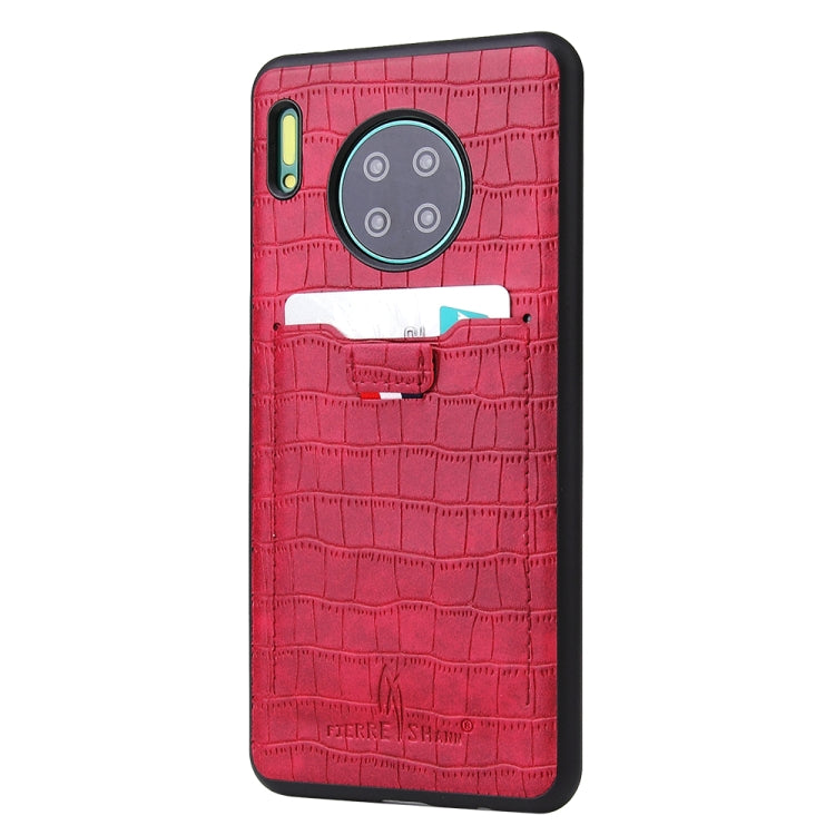 For Huawei Mate 30 Fierre Shann Crocodile Texture PU Leather Protective Case with Card Slot