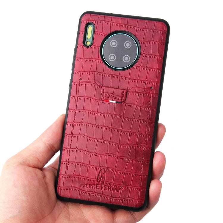 For Huawei Mate 30 Fierre Shann Crocodile Texture PU Leather Protective Case with Card Slot