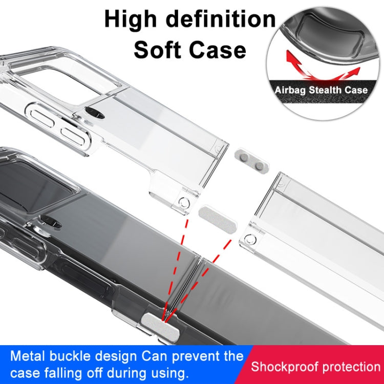 For Samsung Galaxy Z Flip4 5G imak UX-6 series All-inclusive Shockproof Airbag TPU Invisible Phone Case(Transparent)
