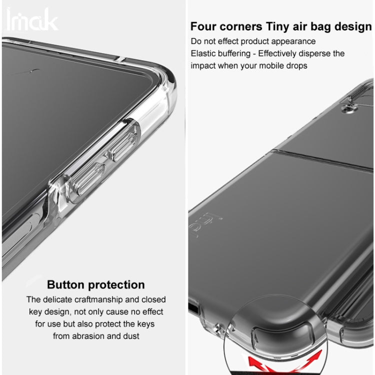 For Samsung Galaxy Z Flip4 5G imak UX-6 series All-inclusive Shockproof Airbag TPU Invisible Phone Case(Transparent)