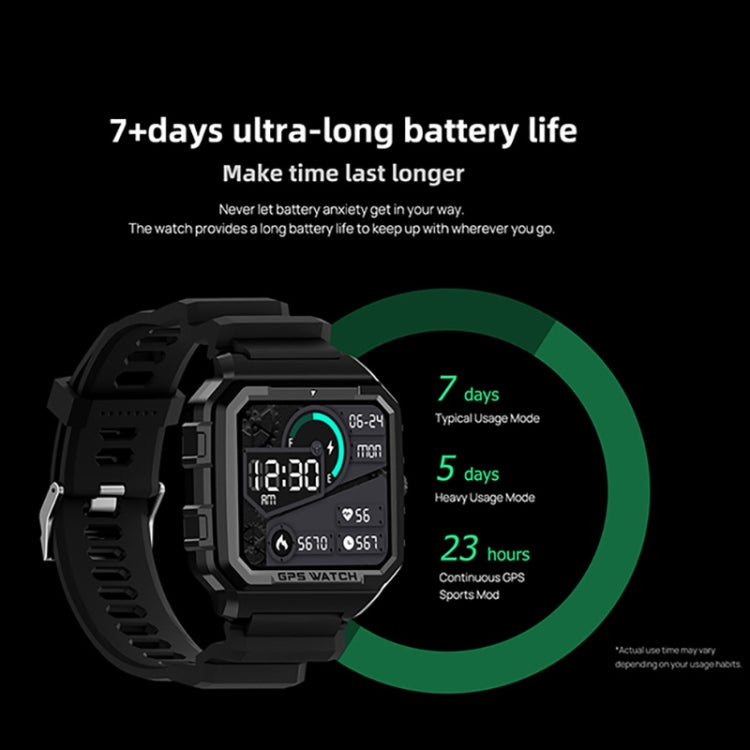 NORTH EDGE ALPHA Pro 1.52 inch Health Monitoring GPS Positioning Bluetooth Smart Sports Watch(Black)