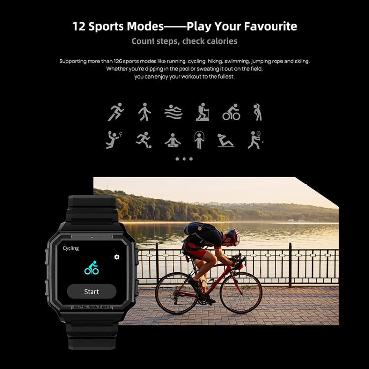 NORTH EDGE ALPHA Pro 1.52 inch Health Monitoring GPS Positioning Bluetooth Smart Sports Watch(Black)