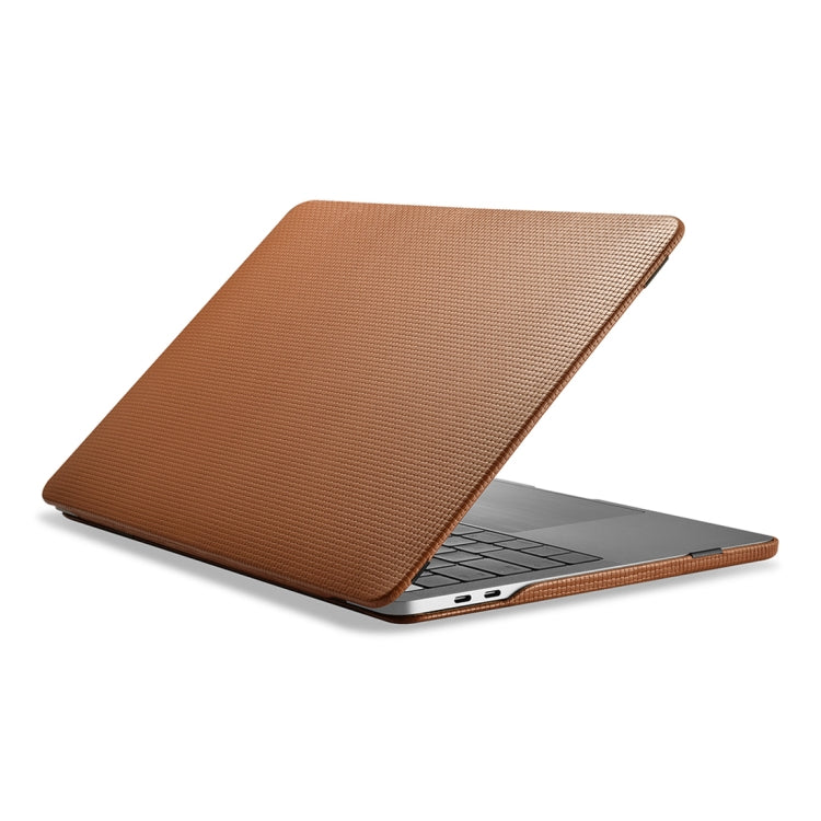 RMA132 For MacBook Pro 13.3 inch (2016-2019) Universal Cross Texture Ultra-thin Anti-fall Laptop Protective Leather Case