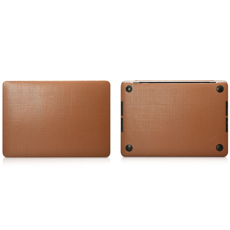RMA132 For MacBook Pro 13.3 inch (2016-2019) Universal Cross Texture Ultra-thin Anti-fall Laptop Protective Leather Case