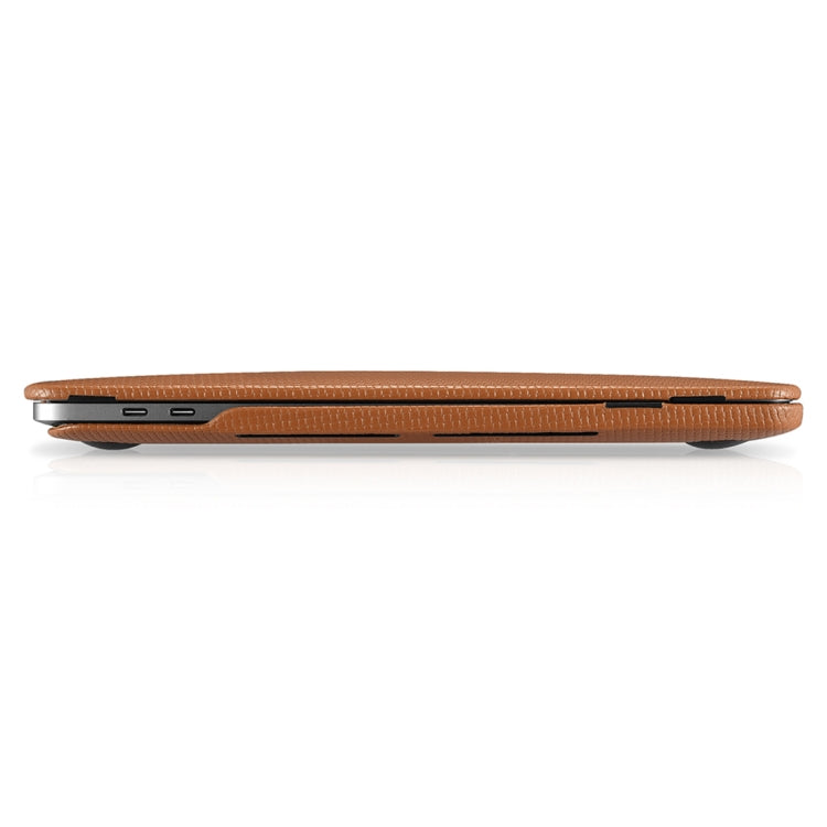 RMA132 For MacBook Pro 13.3 inch (2016-2019) Universal Cross Texture Ultra-thin Anti-fall Laptop Protective Leather Case