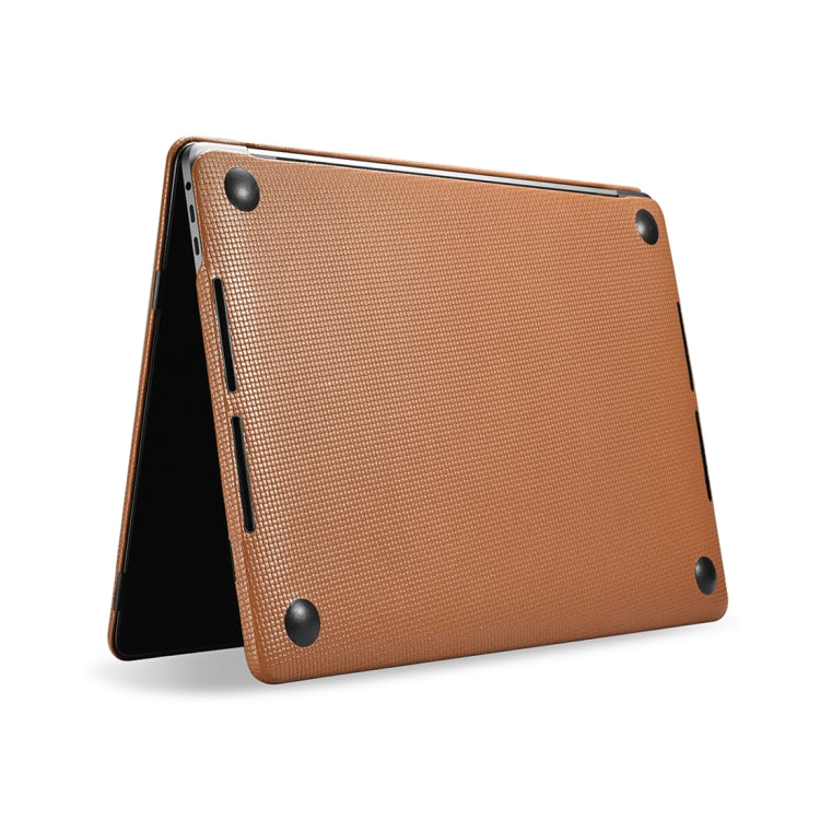 RMA132 For MacBook Pro 13.3 inch (2016-2019) Universal Cross Texture Ultra-thin Anti-fall Laptop Protective Leather Case
