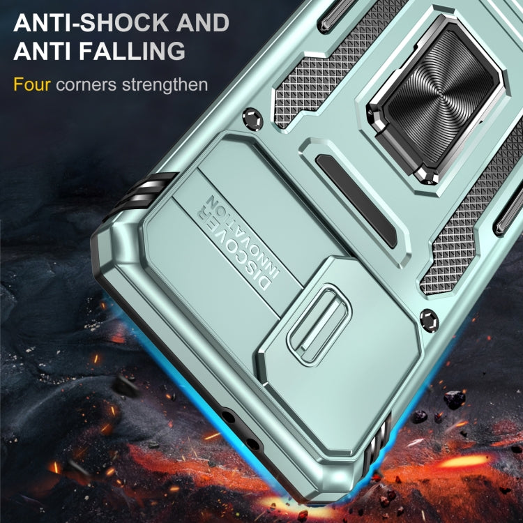 For Samsung Galaxy S22 5G Armor PC + TPU Camera Shield Phone Case