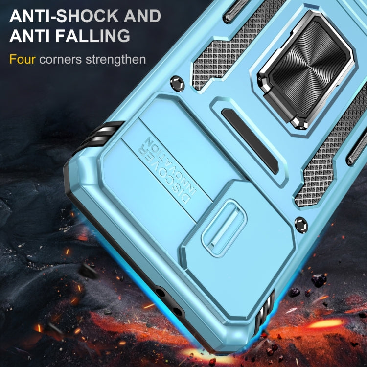 For Samsung Galaxy S22 5G Armor PC + TPU Camera Shield Phone Case