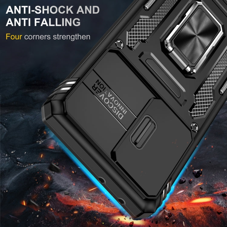 For Samsung Galaxy S22 Ultra 5G Armor PC + TPU Camera Shield Phone Case