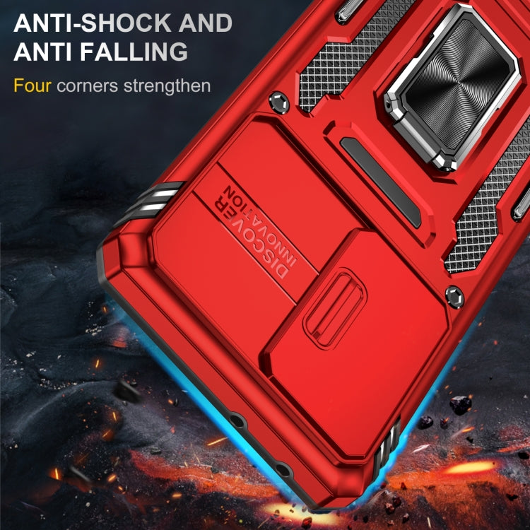 For Samsung Galaxy S22 Ultra 5G Armor PC + TPU Camera Shield Phone Case