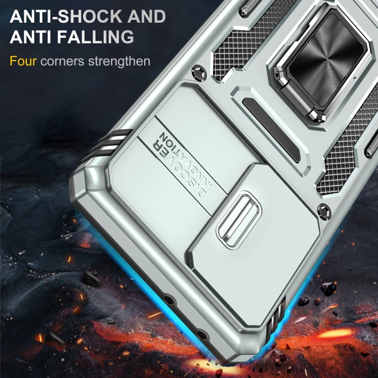 For Samsung Galaxy S22 Ultra 5G Armor PC + TPU Camera Shield Phone Case