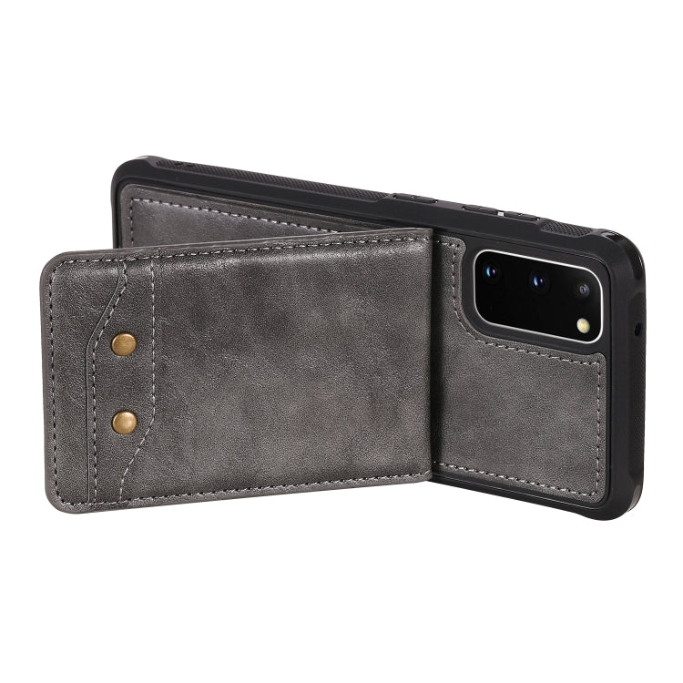 For Galaxy S20 Vertical Flip Shockproof Leather Protective Case with Long Rope, Support Card Slots & Bracket & Photo Holder & Wallet Function