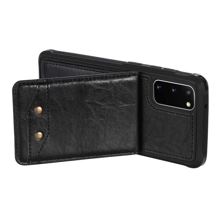 For Galaxy S20 Vertical Flip Shockproof Leather Protective Case with Long Rope, Support Card Slots & Bracket & Photo Holder & Wallet Function