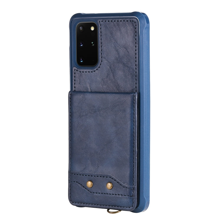 For Galaxy S20+ Vertical Flip Shockproof Leather Protective Case with Long Rope, Support Card Slots & Bracket & Photo Holder & Wallet Function