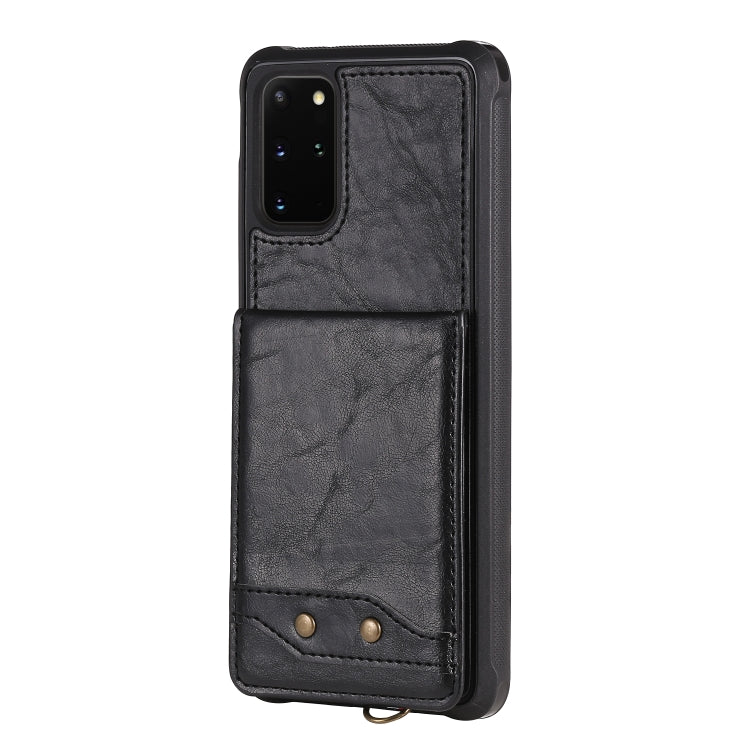 For Galaxy S20+ Vertical Flip Shockproof Leather Protective Case with Long Rope, Support Card Slots & Bracket & Photo Holder & Wallet Function