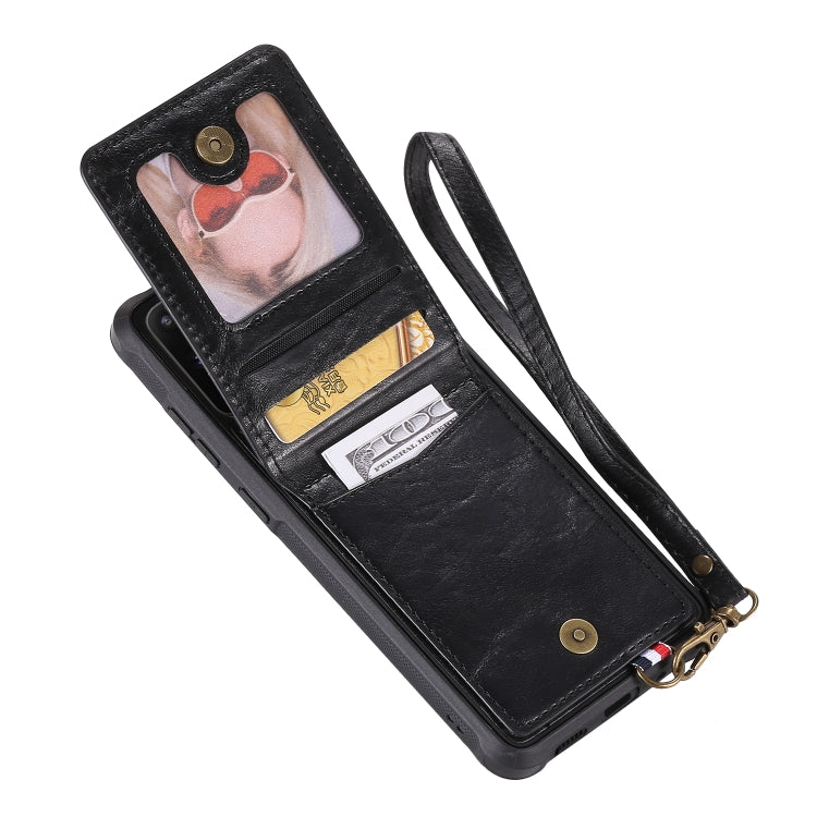 For Galaxy S20+ Vertical Flip Shockproof Leather Protective Case with Long Rope, Support Card Slots & Bracket & Photo Holder & Wallet Function