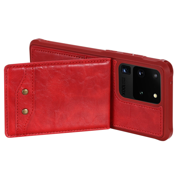For Galaxy S20 Ultra Vertical Flip Shockproof Leather Protective Case with Long Rope, Support Card Slots & Bracket & Photo Holder & Wallet Function