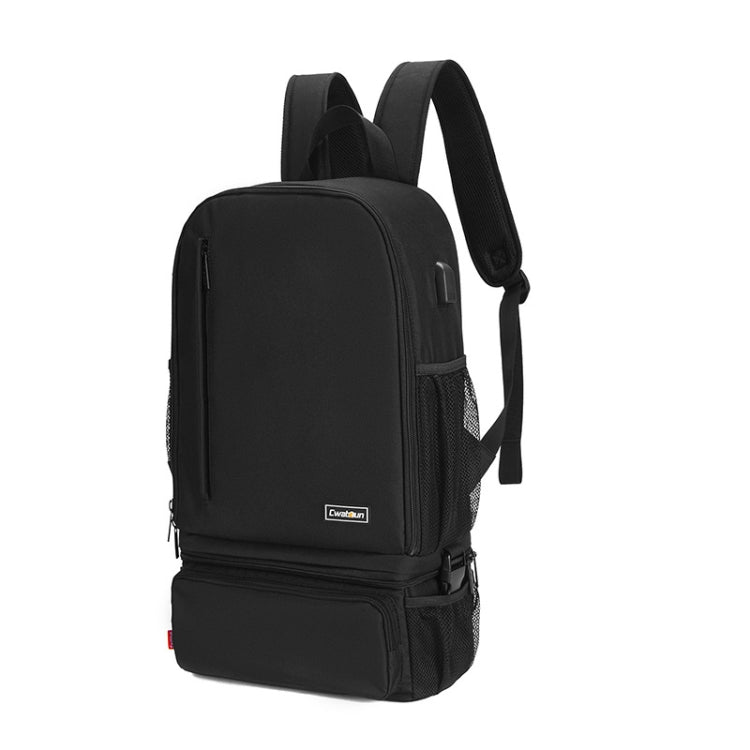 CADeN D6 VI 2 in 1 Camera Backpack Shoulders Nylon Camera Lens Bag, Size:32 x 17 x 59cm(Black)