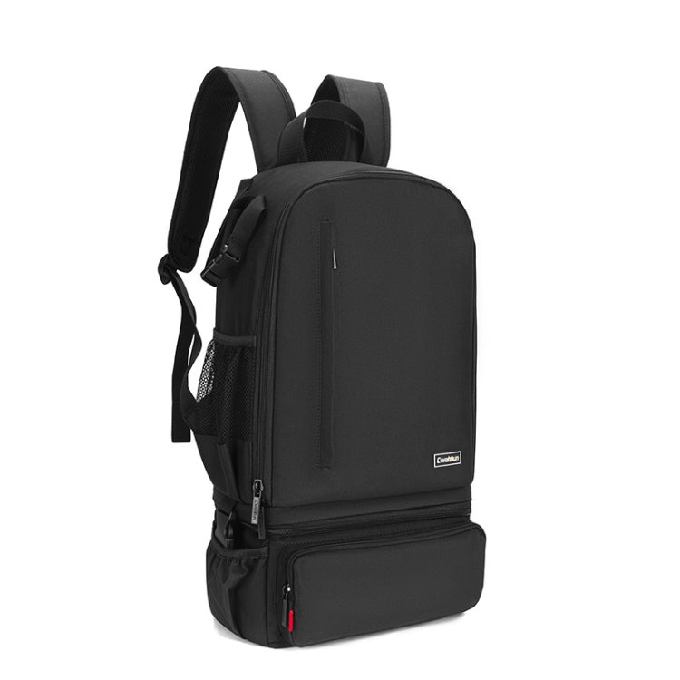 CADeN D6 VI 2 in 1 Camera Backpack Shoulders Nylon Camera Lens Bag, Size:32 x 17 x 59cm(Black)