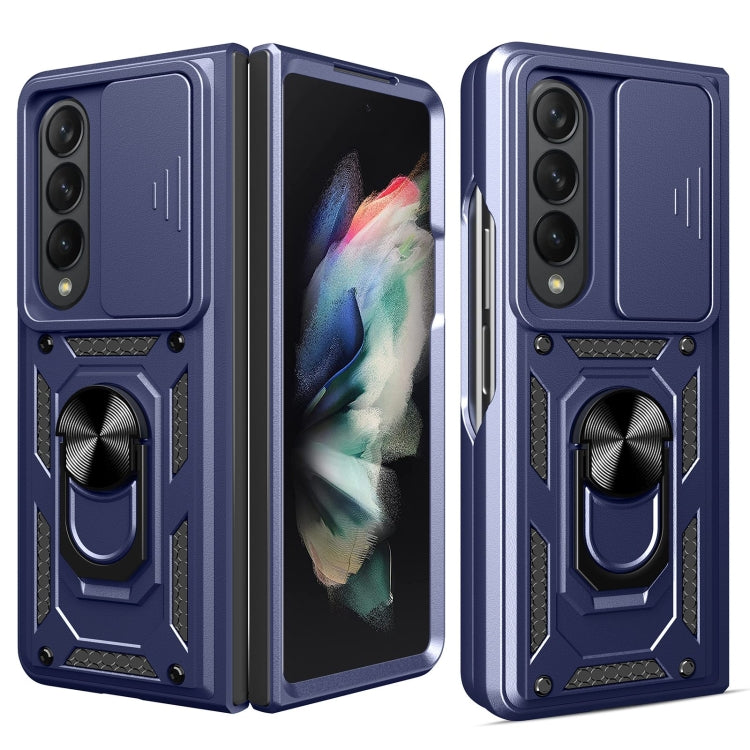 For Samsung Galaxy Z Fold4 Lanyard Slide Camshield Ring Phone Case
