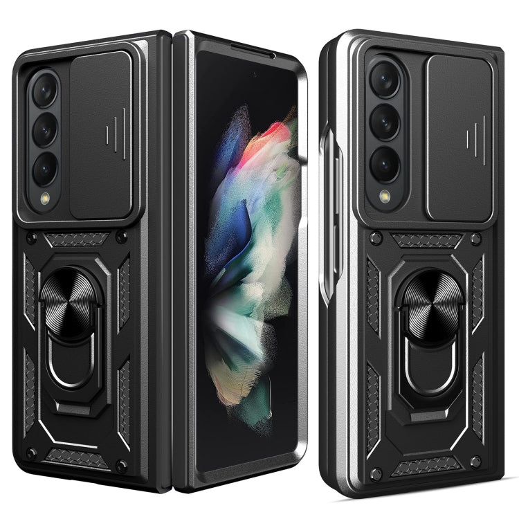For Samsung Galaxy Z Fold4 Lanyard Slide Camshield Ring Phone Case