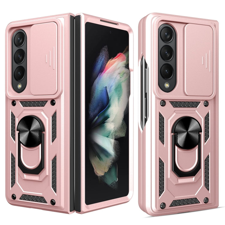 For Samsung Galaxy Z Fold4 Lanyard Slide Camshield Ring Phone Case
